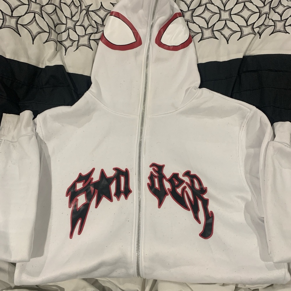 White marvel- Spiderman zip-up